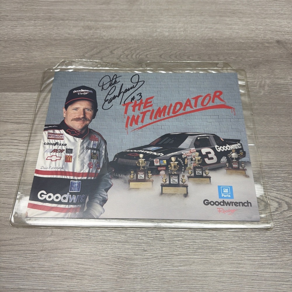 Dale Earnhardt #3 The Intimidator, 1990 Hero Card Autographed/Signed Photo 8x10